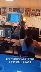 Réaction des profs quand la cloche sonne