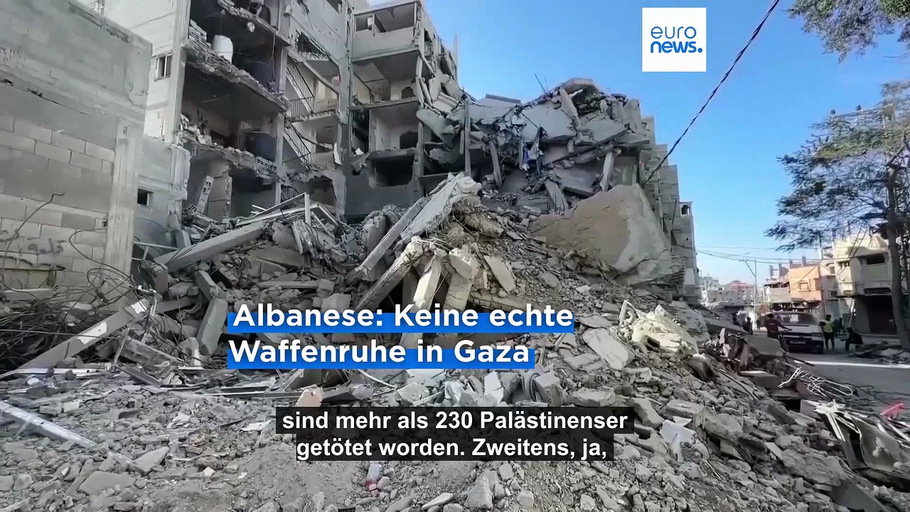 Euronews Interview mit UN-Sonderberichterstatterin Albanese: 'Kein echter Waffenstillstand in Gaza'