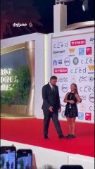 توتة ومصطفى خاطر على السجادة الحمراء لمهرجان القاهرة السينمائي