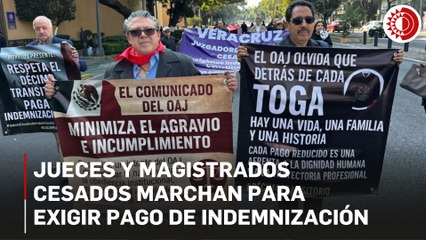 Jueces y magistrados cesados marchan para exigir pago de indemnización