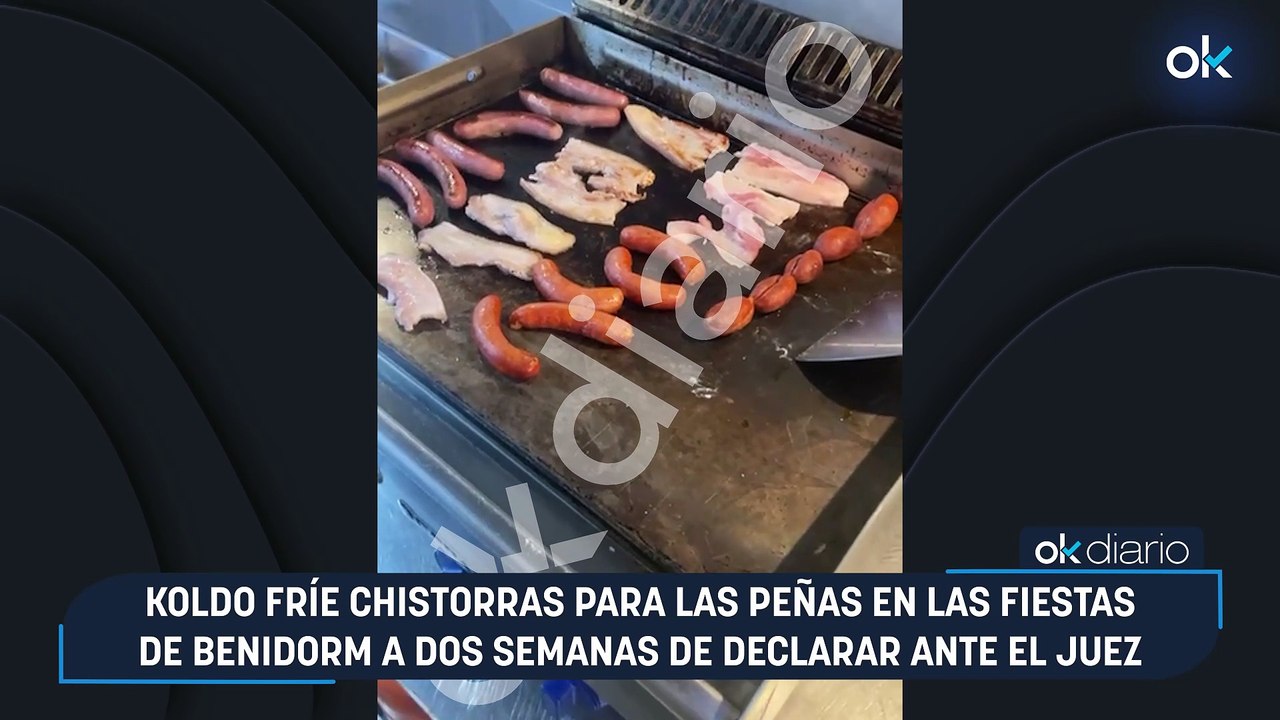 Koldo fríe chistorras para las peñas en las fiestas de Benidorm a dos semanas de declarar ante el juez