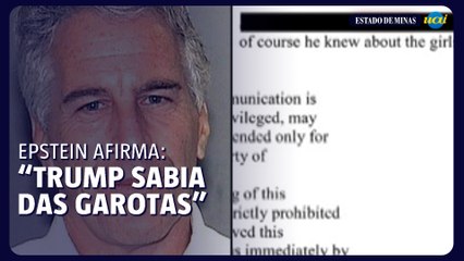 E-mail de Epstein mostra que Trump 'sabia sobre as garotas'