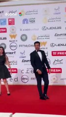 أحمد داوود ولميس الحديدي وصدقي صخر في افتتاح مهرجان القاهرة السينمائي