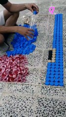 Believe it or not… this house is made of bottle caps! 😍 How realistic does it look? 👀Full version available on my channel youtube! #3d #3dart #qamhani #shorts #HouseArt