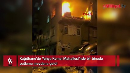 Kağıthane'de bir binada patlama