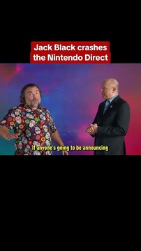 Jack Black crashes the Nintendo Direct to reveal the Bowser Jr voice actor! #nintendo #mario #movie