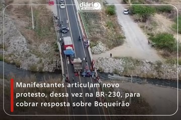 Manifestantes articulam novo protesto, dessa vez na BR-230, para cobrar resposta sobre Boqueirão