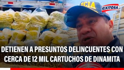Chilca: Detienen a dos presuntos delincuentes con cerca de 12 mil cartuchos de dinamita