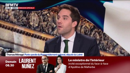 Suspension de la réforme des retraites: Thomas Ménagé (RN) parle "d'une petite avancée"