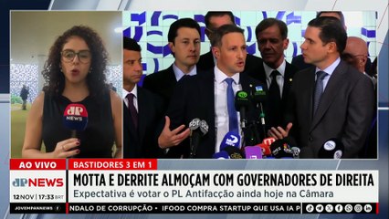 PL Antifacção: Motta e Derrite almoçam com governadores e debatem aprovação do projeto