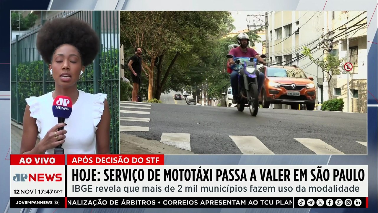 Serviço de mototáxi passa a valer em São Paulo após decisão do STF