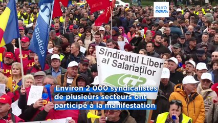 Roumanie : des milliers de personnes protestent contre les mesures d'austérité à Bucarest