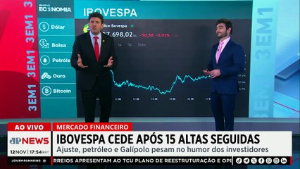 Ibovespa cede após 15 altas seguidas  | FECHAMENTO TOURO DE OURO