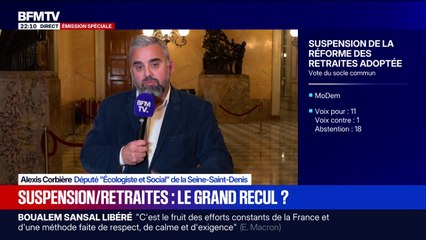 "Chaque fois que la gauche s'affronte dans l'hémicycle, le Rassemblement national rigole de nos divisions", affirme Alexis Corbière, député "Écologiste et Social"