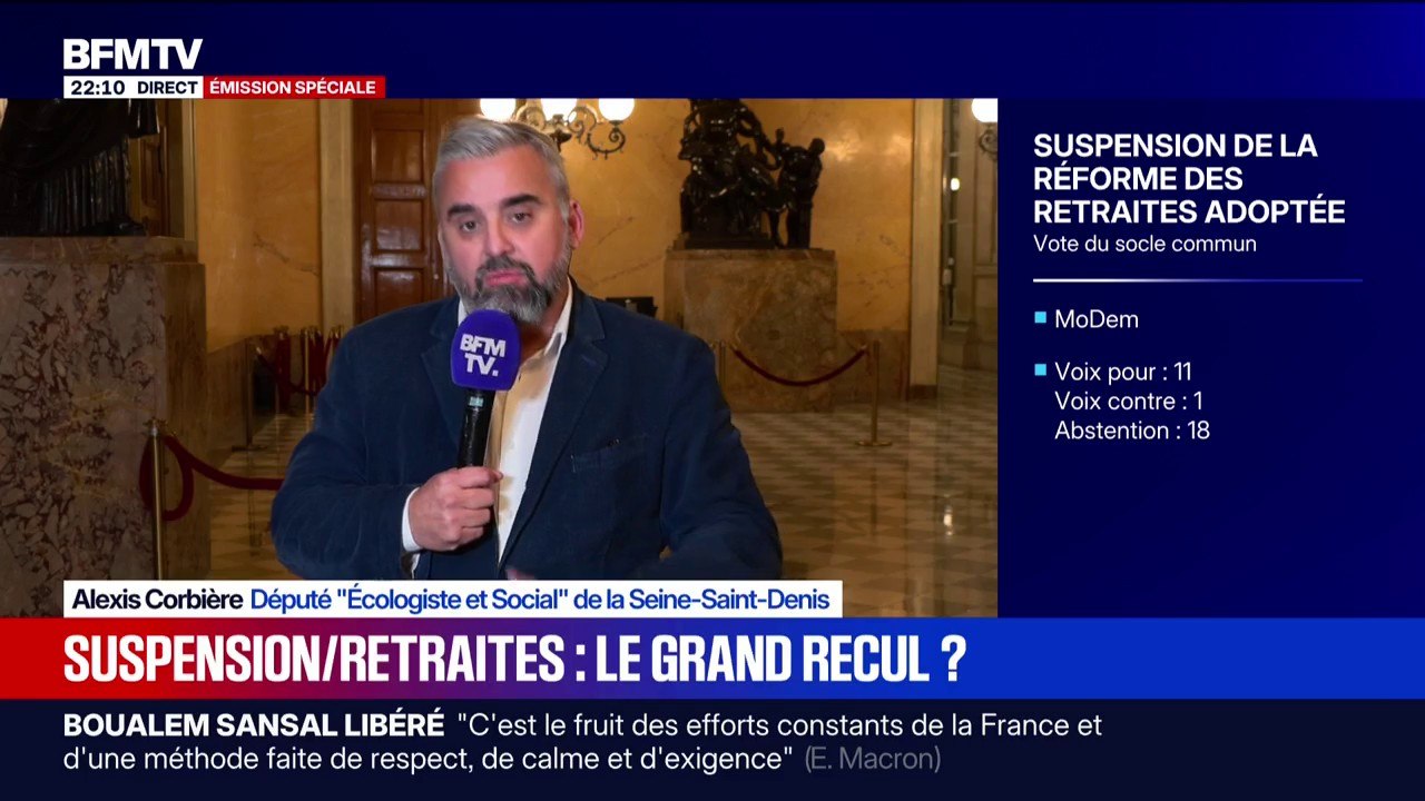 "Chaque fois que la gauche s'affronte dans l'hémicycle, le Rassemblement national rigole de nos divisions", affirme Alexis Corbière, député "Écologiste et Social"