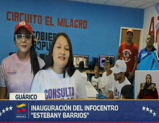 Gobierno Bolivariano inaugura el Infocentro "Estebany Barrios" en el estado Guárico