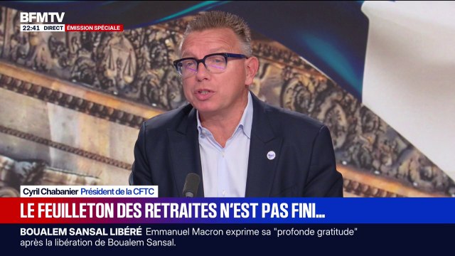 Retraites: Ce qui est important aujourd'hui c'est la durée de cotisation et de traiter la pénibilité , estime Cyril Chabanier de la CFTC