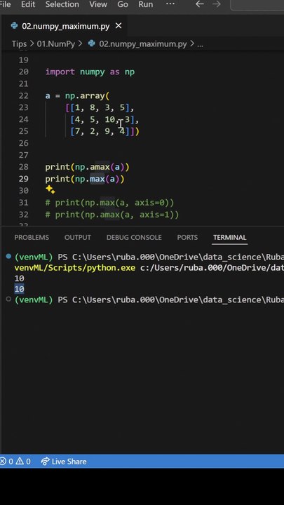 NumPy: Difference between np.max, np.amax, and np.maximum. - video ...