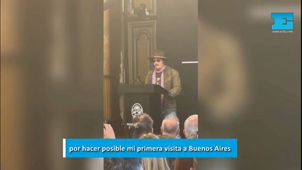 Johnny Depp distinguido en La Plata: "La gente ha sido un increíble apoyo para mí"