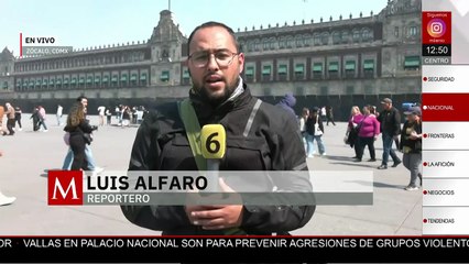 Blindan Palacio Nacional ante marchas previstas del 15 de noviembre