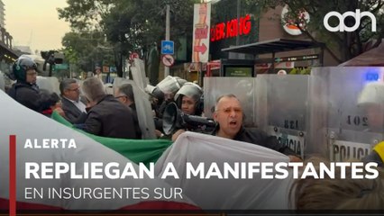 🚨¡Última Hora! Repliegan a manifestantes en Insurgentes Sur
