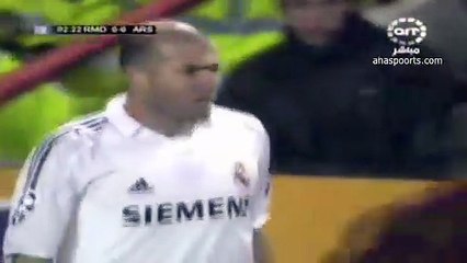 الشوط الاول مباراة ارسنال و ريال مدريد 0-0 ثمن نهائي عصبة الابطال 2006