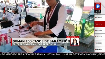 En Michoacán, confirman 150 casos de sarampión en seis municipios por baja vacunación
