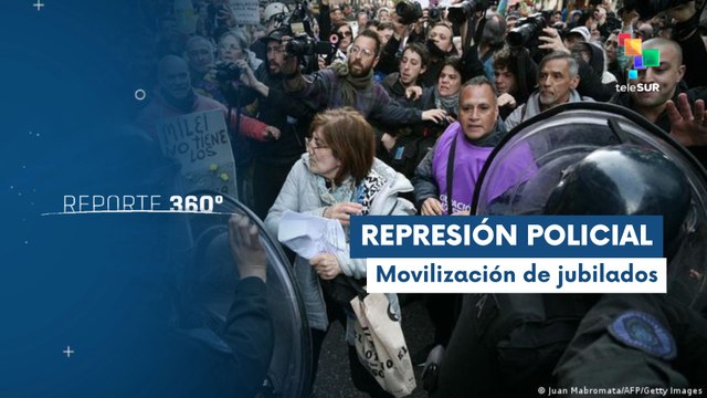 Fuerzas policiales reprimen la marcha semanal de jubilados en Buenos Aires