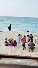 Children in Gaza playing on the Gaza beach|Bath uk