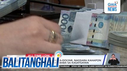 Halaga ng piso kontra-dolyar, nagsara kahapon sa P59.17 na pinakamababa sa kasaysayan | Balitanghali
