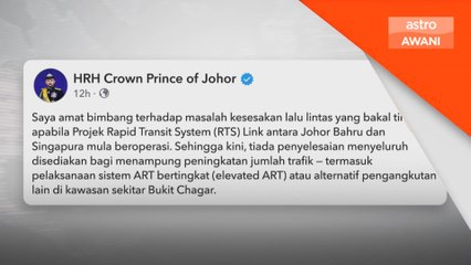 TMJ bimbang kesesakan trafik lepas RTS Link beroperasi, minta penyelesaian menyeluruh