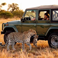 1000024855Experience this unbelievable Safari moment where a gorgeous woman in a Jeep encounters a hungry leopard up close! 🦁🚙