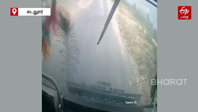 பஸ் - வேன் நேருக்கு நேர் மோதி விபத்து - வெளியான அதிர்ச்சி சிசிடிவி காட்சி!