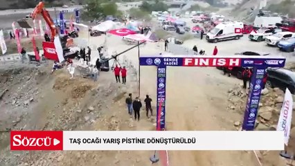 Taş ocağı yarış pistine dönüştürüldü