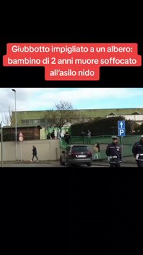 Giubbotto impigliato a un albero: bambino di 2 anni muore soffocato all’asilo nido.#news #daytime #tiktoknews #perteeeee #socialnews #italiatiktok #giallo #cronaca #tg #ansa