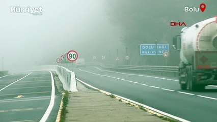 Bolu Dağı'nda sis etkili oldu