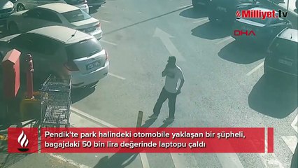 Bagajı açtı, 50 bin liralık laptopu alıp kaçtı! Pendik’te hırsızlık anı güvenlik kamerasında