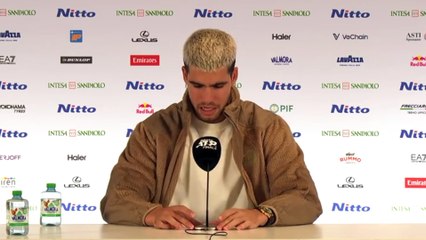 Tennis - ATP Finales Turin 2025 - Carlos Alcaraz : "J'essaye de ne pas penser à la place de numéro 1 mondial"