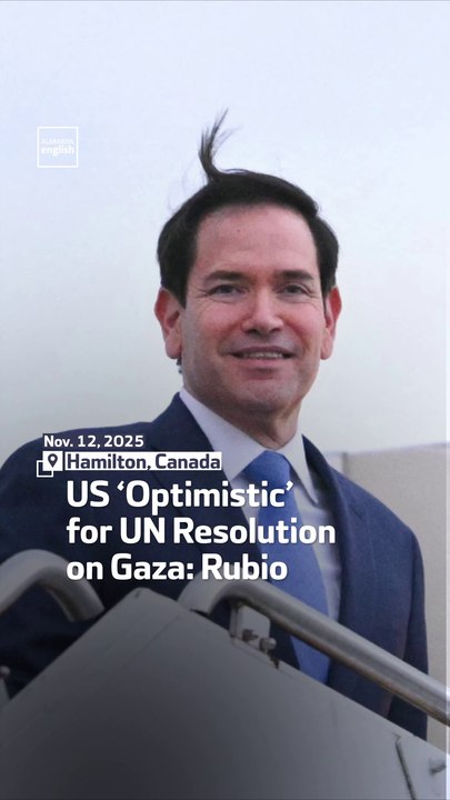 US ‘Optimistic’ for UN Resolution on Gaza: Rubio