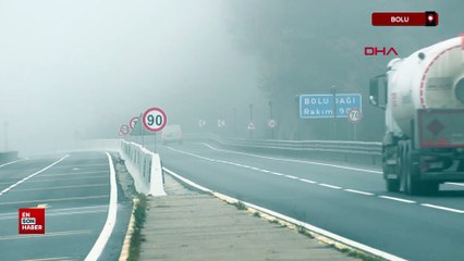 Bolu Dağı'nda sis etkili oldu