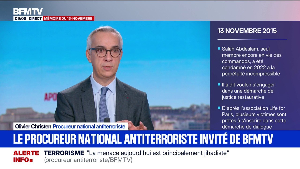 Terrorisme: "Le suivi des personnes condamnées est une préoccupation majeure", assure Olivier Christen, procureur national antiterrorisme