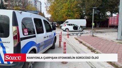 Eskişehir'de kamyonla çarpışan otomobilin sürücüsü öldü