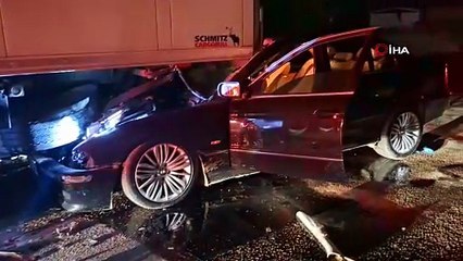 Bursa’da feci kaza: Park halindeki TIR'a arkadan çarptı