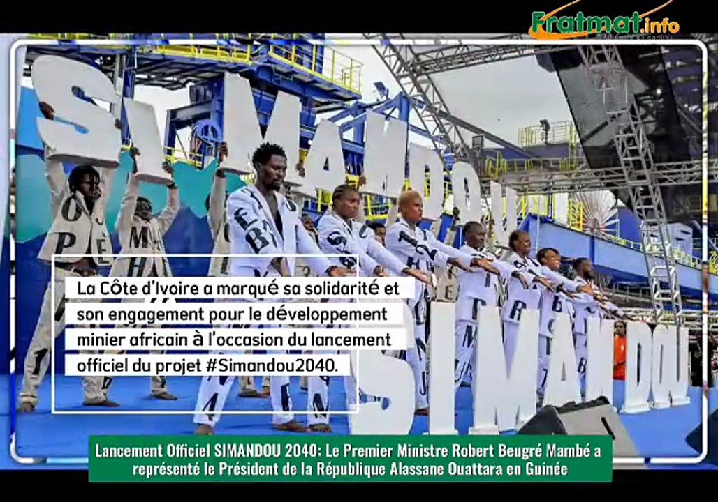 Guinée/ Lancement officiel du projet Simandou2040 : la Côte d’Ivoire marque sa solidarité