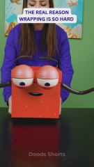 Why wrapping Xmas gifts is a total nightmare! 🎄🎁😂  #animation #funny