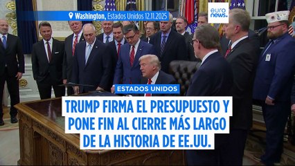 Trump firma el presupuesto que pone fin al cierre de Gobierno más largo en la historia de EE.UU.