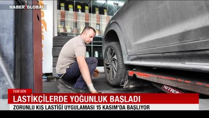 Lastikçilerde kış lastiği yoğunluğu başladı