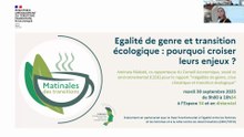 Matinale des transitions (30/09/2025) : Egalité de genre et transition écologique, pourquoi croiser leurs enjeux ?