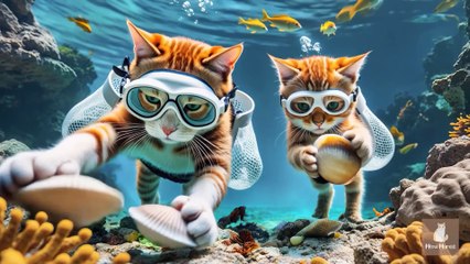 Ginger Kitten and Mother Cat Rescue an Abandoned Kitten While Harvesting White  Radish 🐾❤️🐱