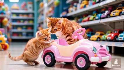 Mama Cat Trims Fur on the Farm and Makes Tiger Hat For Kittens At Home🐾🎩🐯_4